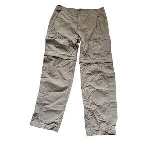 Mens Tan REI Convertible Nylon Cargo Pants